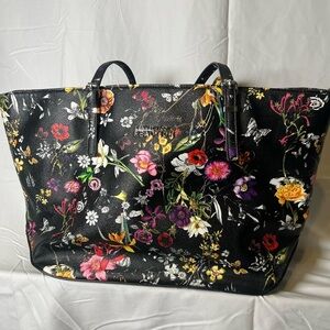 Kenneth Cole Reaction Black Floral Tote